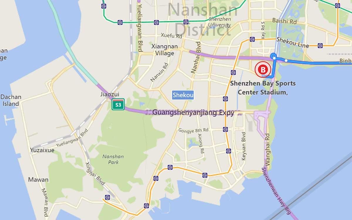 քարտեզ դափնիներ Շենժեն