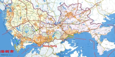 Քարտեզ Շենժեն EMS Չինաստանում