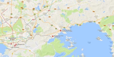 Նավահանգստի шекоу քարտեզի վրա